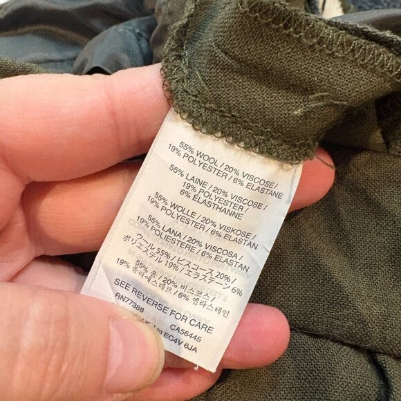 J. Crew dark green wool blend Campbell Trousers - Picture 5 of 5